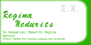 regina medurits business card